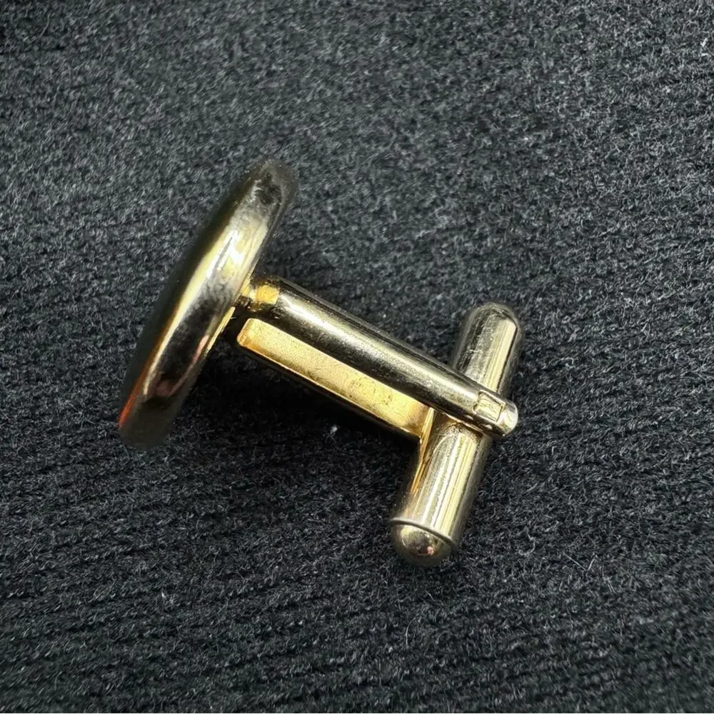 Vtg The Competition Black Onyx Cufflinks in Original Box